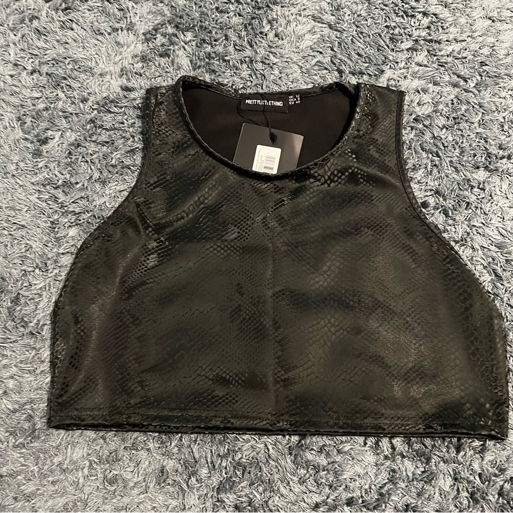 Snake skin crop top